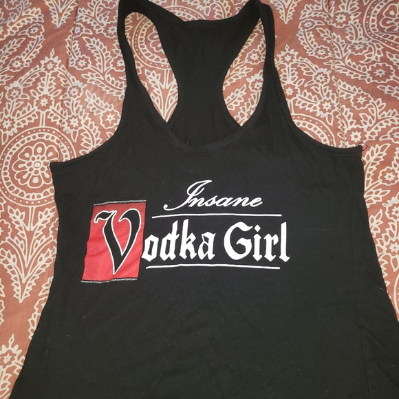Women's Black Vodka Girl tank top size Medium - Picture 2 of 2